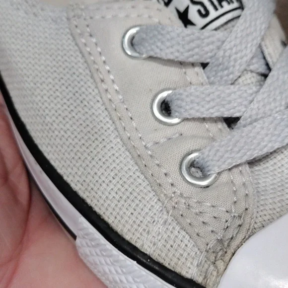 CONVERSE - Light Gray Canvas Sneakers - Picture 4 of 12